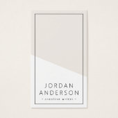 Carte de visite géométrique moderne clair brun bru (Devant)