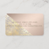 Carte De Visite Géométrique moderne classique, Abstrait Faux Gold (Dos)