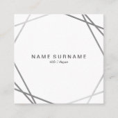 Carte de visite géométrique moderne de carré (Devant)