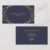 Carte de visite géométrique moderne de motif (Devant / Derrière)