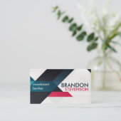 Carte De Visite Géométrique moderne - Élégante application profess (Debout devant)