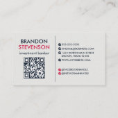 Carte De Visite Géométrique moderne - Élégante application profess (Dos)