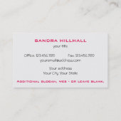 Carte De Visite Géométrique Moderne Métallurgique n'importe quel t (Dos)