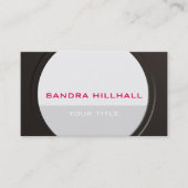 Carte De Visite Géométrique Moderne Métallurgique n'importe quel t (Devant)