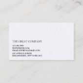 Carte De Visite Géométrique moderne simple (Dos)