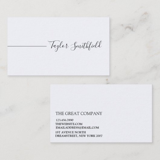 Carte De Visite Géométrique moderne simple (Devant / Derrière)