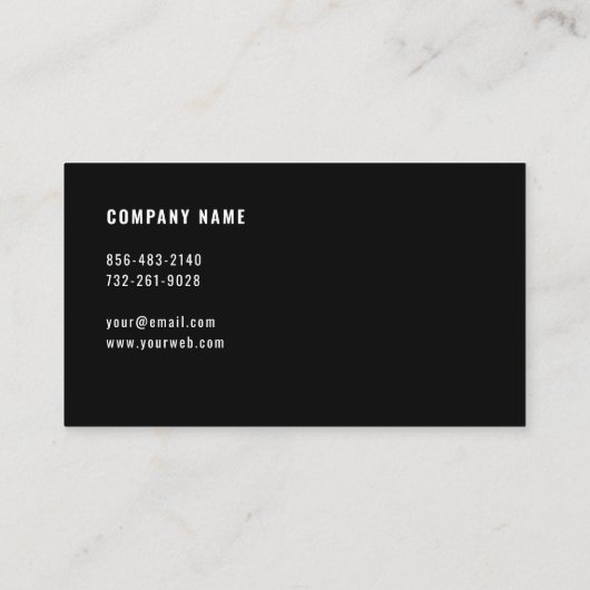 Carte De Visite Géométrique Moderne Simple Élégant (Dos)