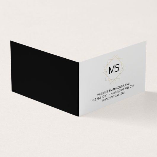 Carte De Visite Géométrique / Monographie / simple (Extérieur)