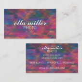 Carte de visite géométrique multicolore rose (Devant / Derrière)