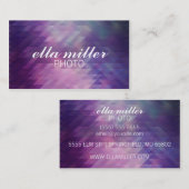Carte de visite géométrique multicolore violet (Devant / Derrière)
