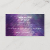 Carte de visite géométrique multicolore violet (Dos)