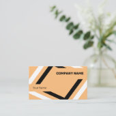 Carte De Visite Géométrique noir et blanc catché (Debout devant)