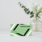 Carte De Visite Géométrique noir et blanc catché (Debout devant)