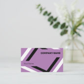 Carte De Visite Géométrique noir et blanc catché (Debout devant)