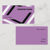 Carte De Visite Géométrique noir et blanc catché (Devant / Derrière)