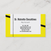 Carte De Visite Géométrique noir jaune (Devant)