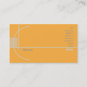 Carte De Visite Géométrique orange - affaires