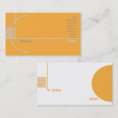 Carte De Visite Géométrique orange - affaires (Devant / Derrière)