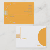 Carte De Visite Géométrique orange - potelé (Devant / Derrière)