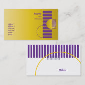 Carte De Visite Géométrique pourpre - affaires (Devant / Derrière)