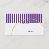 Carte De Visite Géométrique pourpre - affaires (Dos)