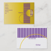 Carte De Visite Géométrique pourpre - potelé (Devant / Derrière)