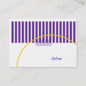 Carte De Visite Géométrique pourpre - potelé (Dos)