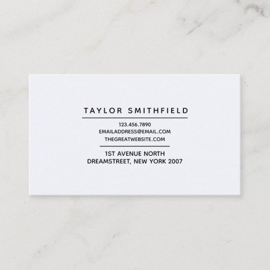 Carte De Visite Géométrique simple et professionnel (Devant)