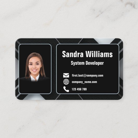 Carte de visite géométrique unique 5 (Devant)