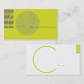 Carte De Visite Géométrique vert - Busihness (Devant / Derrière)