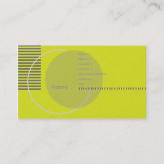 Carte De Visite Géométrique vert - Busihness (Devant)