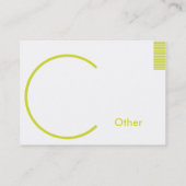 Carte De Visite Géométrique vert - potelé (Dos)