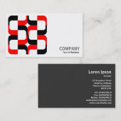 Carte De Visite Geometropolis - 020614 - Noir et Rouge (Devant / Derrière)