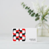 Carte De Visite Geometropolis - 020614 - Noir et Rouge (Debout devant)