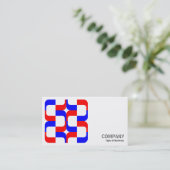 Carte De Visite Geometropolis - 020614 - Rouge et Bleu (Debout devant)