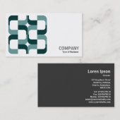 Carte De Visite Geometropolis - 020614 - Tons de vert (Devant / Derrière)