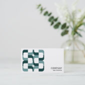 Carte De Visite Geometropolis - 020614 - Tons de vert (Debout devant)