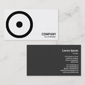 Carte De Visite Géométropolis - Cercle centré - Noir (Devant / Derrière)
