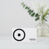 Carte De Visite Géométropolis - Cercle centré - Noir (Debout devant)