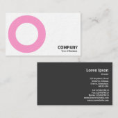 Carte De Visite Géométropolis - Cercle gras - Rose (Devant / Derrière)