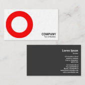 Carte De Visite Géométropolis - Cercle gras - Rouge (Devant / Derrière)