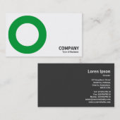 Carte De Visite Géométropolis - Cercle gras - Vert herbe (Devant / Derrière)