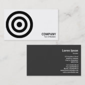 Carte De Visite Géométropolis - Cercles concentrés - Noir (Devant / Derrière)