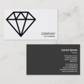 Carte De Visite Géométropolis - Diamant simple - Noir (Devant / Derrière)