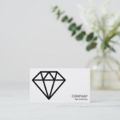 Carte De Visite Géométropolis - Diamant simple - Noir (Debout devant)