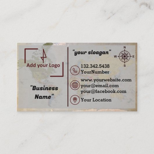 Carte de visite géospatial/d'arpenteur (Devant)