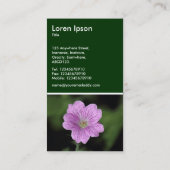 Carte De Visite Geranium Endressii - Vert foncé (Dos)