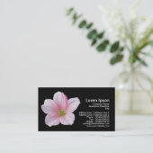 Carte De Visite Géranium rose - Noir (Debout devant)
