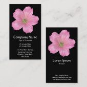 Carte De Visite Géranium rose - Noir (Devant / Derrière)