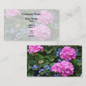 Carte De Visite Geraniums et Periwinkle (Devant / Derrière)